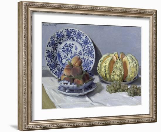 Still Life with Melon-Claude Monet-Framed Giclee Print