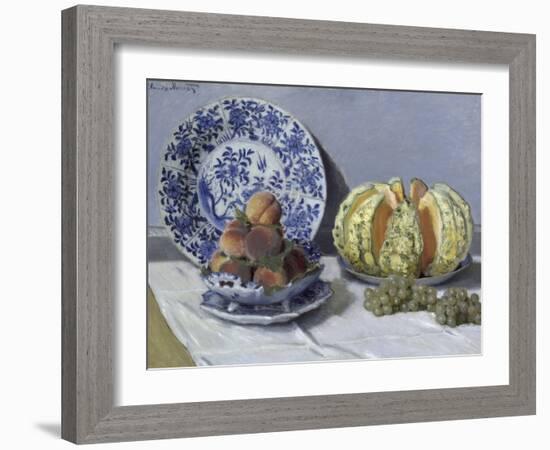 Still Life with Melon-Claude Monet-Framed Giclee Print