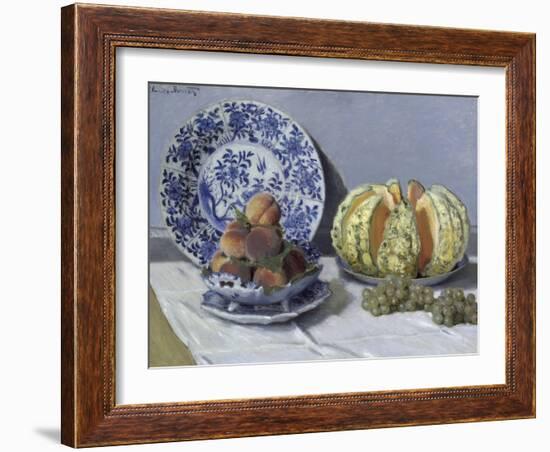 Still Life with Melon-Claude Monet-Framed Giclee Print