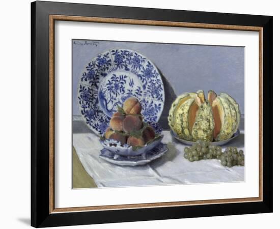 Still Life with Melon-Claude Monet-Framed Giclee Print