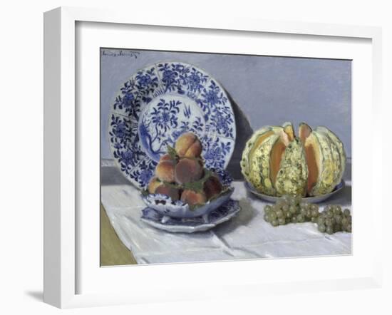 Still Life with Melon-Claude Monet-Framed Giclee Print