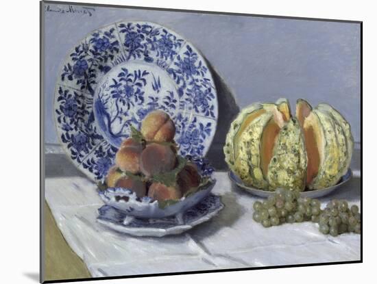 Still Life with Melon-Claude Monet-Mounted Giclee Print