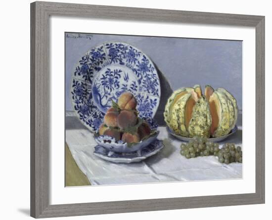 Still Life with Melon-Claude Monet-Framed Giclee Print