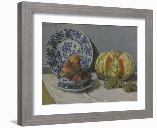 Still-Life with Melon-Claude Monet-Framed Giclee Print