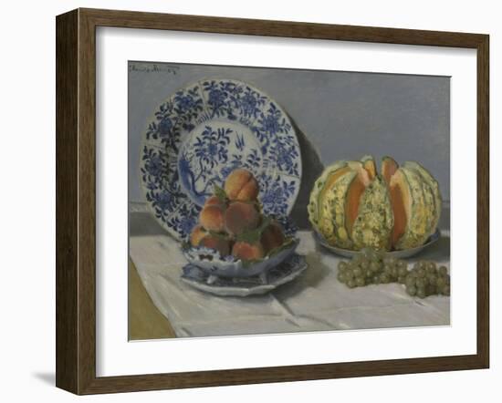 Still-Life with Melon-Claude Monet-Framed Giclee Print