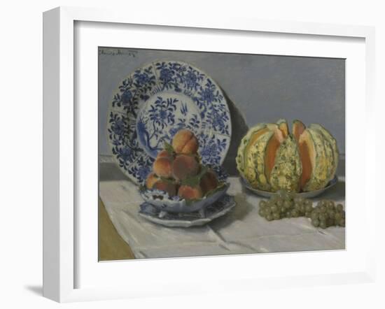 Still-Life with Melon-Claude Monet-Framed Giclee Print