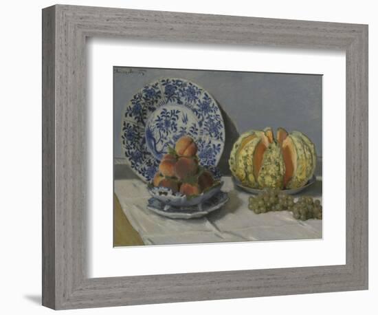 Still-Life with Melon-Claude Monet-Framed Giclee Print