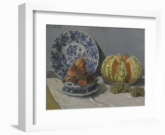 Still-Life with Melon-Claude Monet-Framed Giclee Print