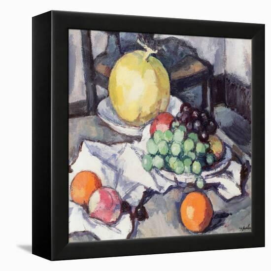 Still Life with Melons and Grapes-Samuel John Peploe-Framed Premier Image Canvas