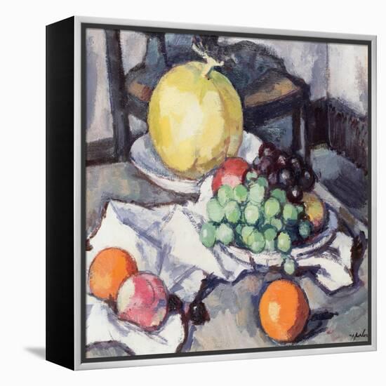 Still Life with Melons and Grapes-Samuel John Peploe-Framed Premier Image Canvas