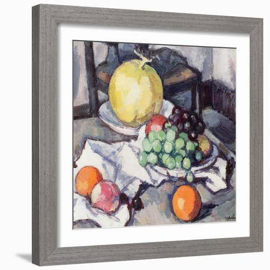 Still Life with Melons and Grapes-Samuel John Peploe-Framed Giclee Print