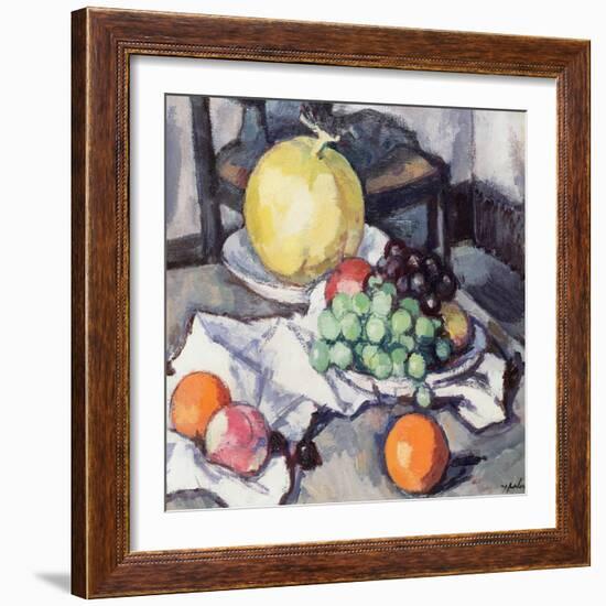 Still Life with Melons and Grapes-Samuel John Peploe-Framed Giclee Print