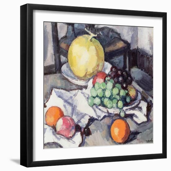 Still Life with Melons and Grapes-Samuel John Peploe-Framed Giclee Print