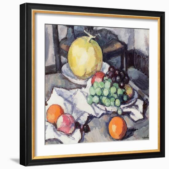 Still Life with Melons and Grapes-Samuel John Peploe-Framed Giclee Print