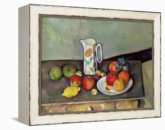 Still Life with Milkjug and Fruit, circa 1886-90-Paul Cézanne-Framed Premier Image Canvas