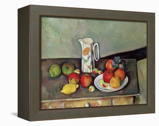 Still Life with Milkjug and Fruit, circa 1886-90-Paul Cézanne-Framed Premier Image Canvas