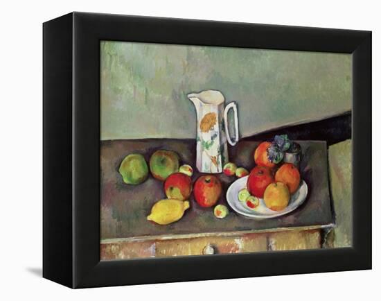 Still Life with Milkjug and Fruit, circa 1886-90-Paul Cézanne-Framed Premier Image Canvas