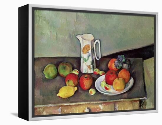 Still Life with Milkjug and Fruit, circa 1886-90-Paul Cézanne-Framed Premier Image Canvas