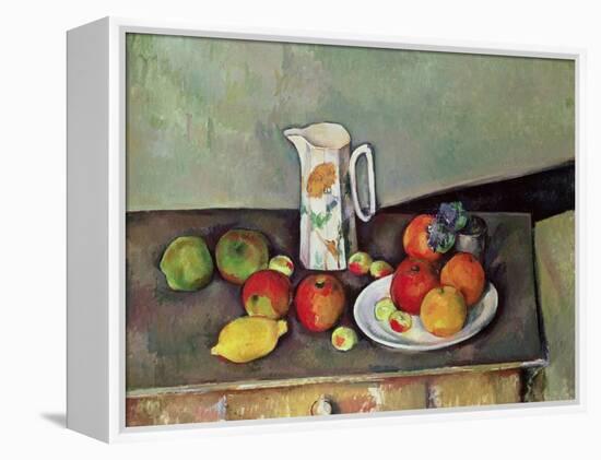 Still Life with Milkjug and Fruit, circa 1886-90-Paul Cézanne-Framed Premier Image Canvas