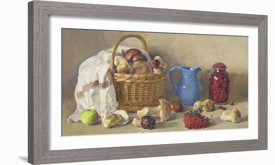 Still Life With Mushrooms-Valeriy Chuikov-Framed Giclee Print