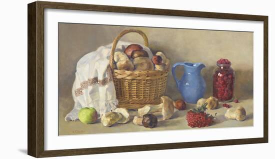 Still Life With Mushrooms-Valeriy Chuikov-Framed Giclee Print