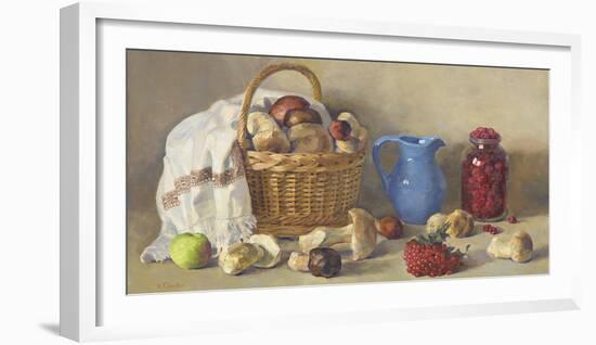 Still Life With Mushrooms-Valeriy Chuikov-Framed Giclee Print