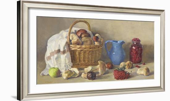 Still Life With Mushrooms-Valeriy Chuikov-Framed Giclee Print