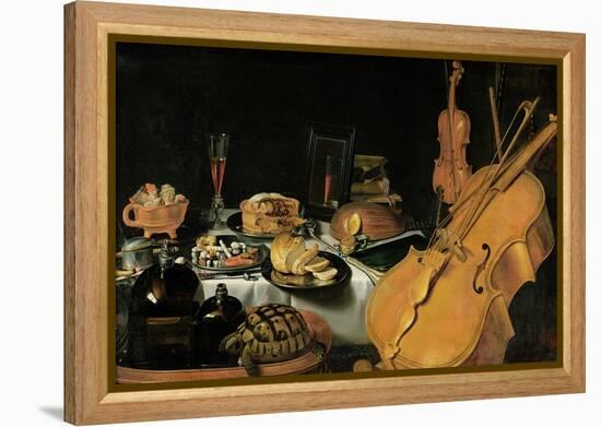 Still Life with Musical Instruments, 1623-Pieter Claesz-Framed Premier Image Canvas