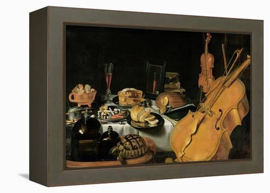 Still Life with Musical Instruments, 1623-Pieter Claesz-Framed Premier Image Canvas