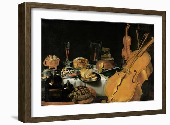 Still Life with Musical Instruments, 1623-Pieter Claesz-Framed Giclee Print