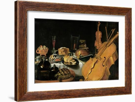 Still Life with Musical Instruments, 1623-Pieter Claesz-Framed Giclee Print