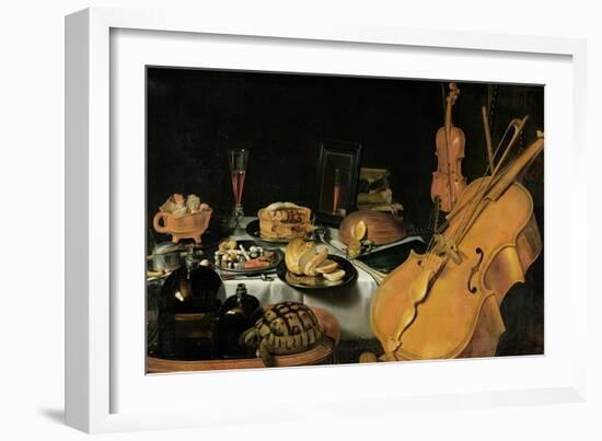 Still Life with Musical Instruments, 1623-Pieter Claesz-Framed Giclee Print