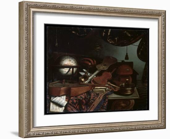 Still Life with Musical Instruments, 1718-Bonaventura Bettera-Framed Giclee Print