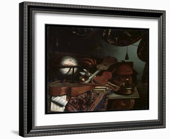 Still Life with Musical Instruments, 1718-Bonaventura Bettera-Framed Giclee Print