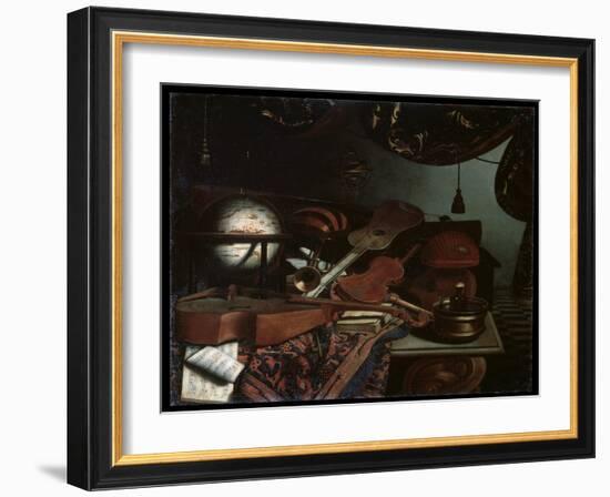 Still Life with Musical Instruments, 1718-Bonaventura Bettera-Framed Giclee Print