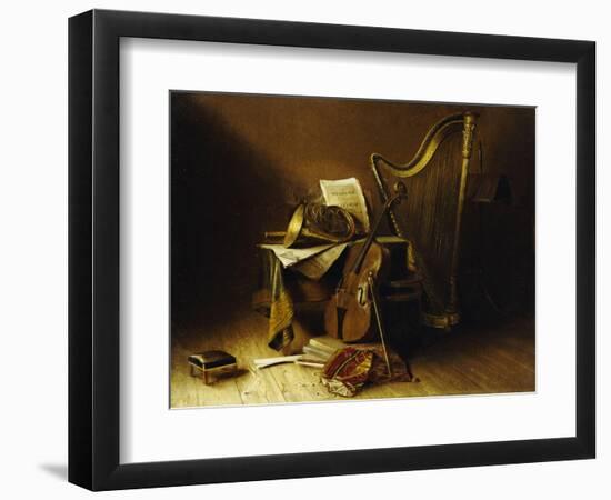 Still Life with Musical Instruments, American School-null-Framed Giclee Print