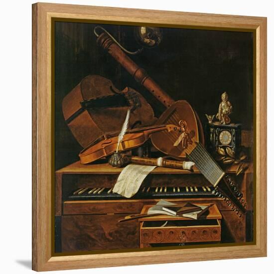 Still Life with Musical Instruments-Pieter Gerritsz. van Roestraten-Framed Premier Image Canvas