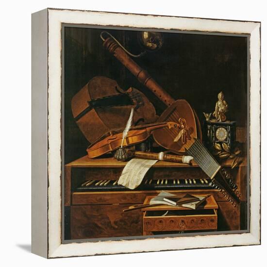 Still Life with Musical Instruments-Pieter Gerritsz. van Roestraten-Framed Premier Image Canvas