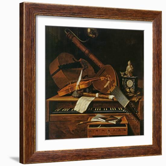 Still Life with Musical Instruments-Pieter Gerritsz. van Roestraten-Framed Giclee Print