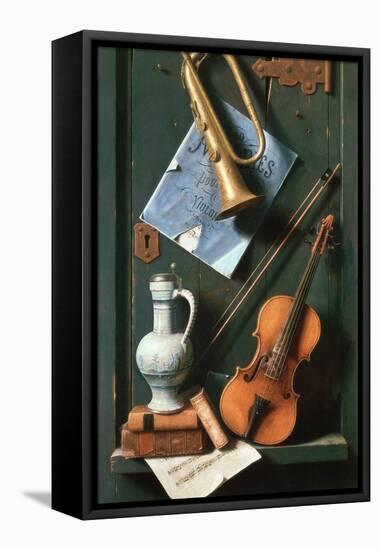 Still Life with Musical Instruments-William Michael Harnett-Framed Premier Image Canvas
