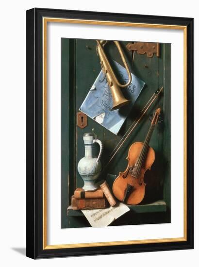 Still Life with Musical Instruments-William Michael Harnett-Framed Giclee Print