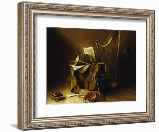 Still Life with Musical Instruments-null-Framed Giclee Print