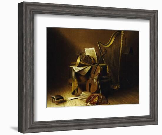 Still Life with Musical Instruments-null-Framed Giclee Print