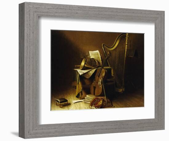 Still Life with Musical Instruments-null-Framed Giclee Print