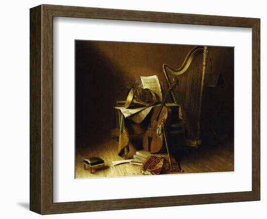 Still Life with Musical Instruments-null-Framed Giclee Print