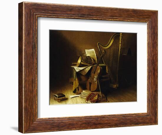 Still Life with Musical Instruments-null-Framed Giclee Print