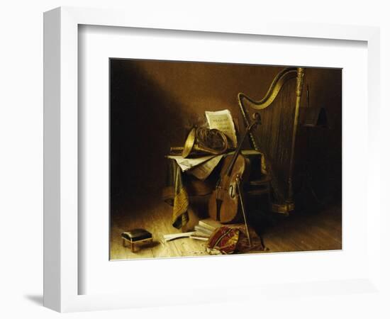 Still Life with Musical Instruments-null-Framed Giclee Print