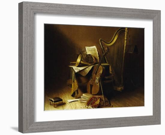 Still Life with Musical Instruments-null-Framed Giclee Print