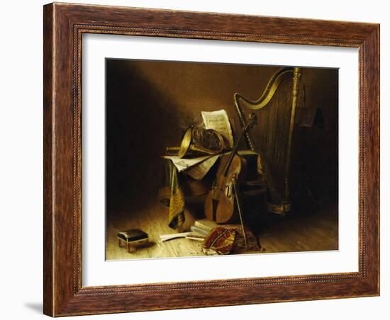 Still Life with Musical Instruments-null-Framed Giclee Print