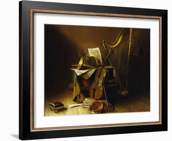 Still Life with Musical Instruments-null-Framed Giclee Print